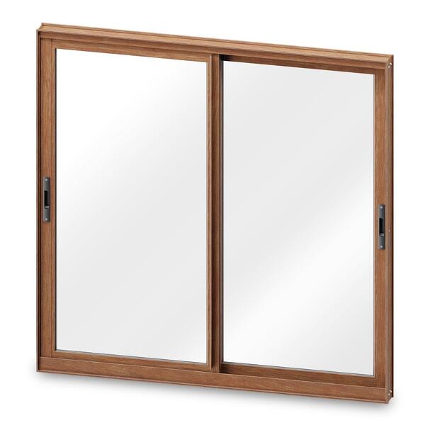 Janela De Alumínio 02 Folhas Amadeirado Piacere - 100x100