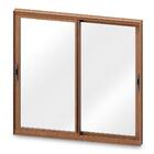 Janela De Alumínio 02 Folhas Amadeirado Piacere - 100x150