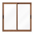 Janela De Alumínio 02 Folhas Amadeirado Piacere - 120x100