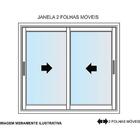 Janela De Alumínio 02 Folhas Branca Grade Maxx - 120x150