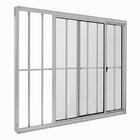 Janela De Alumínio 02 Folhas Com Grade Branca - 120x120