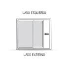 Janela De Alumínio 02 Folhas Fit Preto - 100x150