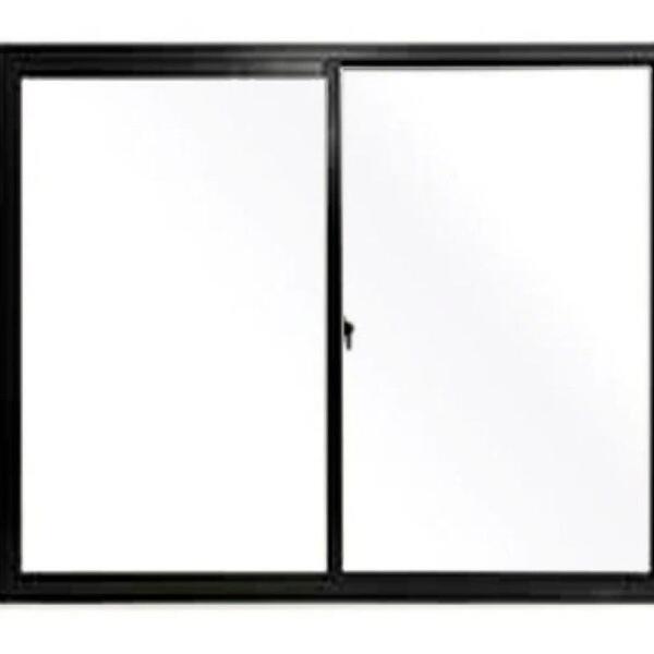 Janela De Alumínio 02 Folhas Fit Preto - 100x150