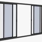 Janela De Alumínio 04 Folhas Branco Classic Com Vidro Fume -