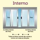 Janela De Alumínio 04 Folhas Classic Branca - 100x120