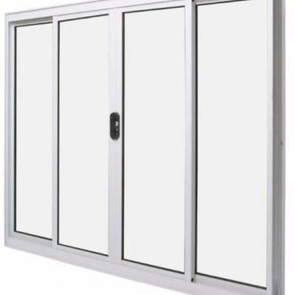 Janela De Alumínio 04 Folhas Classic Branca - 120x120