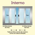 Janela De Alumínio 04 Folhas Classic Branca - 120x200