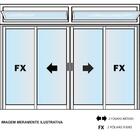 Janela De Alumínio 04 Folhas Com Basculante Branca-100x100
