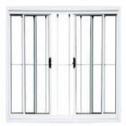 Janela De Alumínio 04 Folhas Com Grade Branca - 1,20x1,80m
