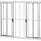 Janela De Alumínio 04 Folhas Com Grade Branca - 100x200