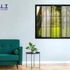 Janela De Alumínio 04 Folhas Com Grade Preto - 120x150