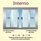 Janela De Alumínio 04 Folhas Fit Brilhante - 100x100