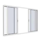 Janela De Alumínio 04 Folhas Master Com Fecho Branca - 100x120