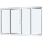 Janela De Alumínio 04 Folhas Master Com Fecho Branca - 100x200