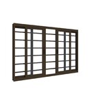 Janela De Alumínio 100x120cm 4 Folhas Com Fecho Embutido Preto