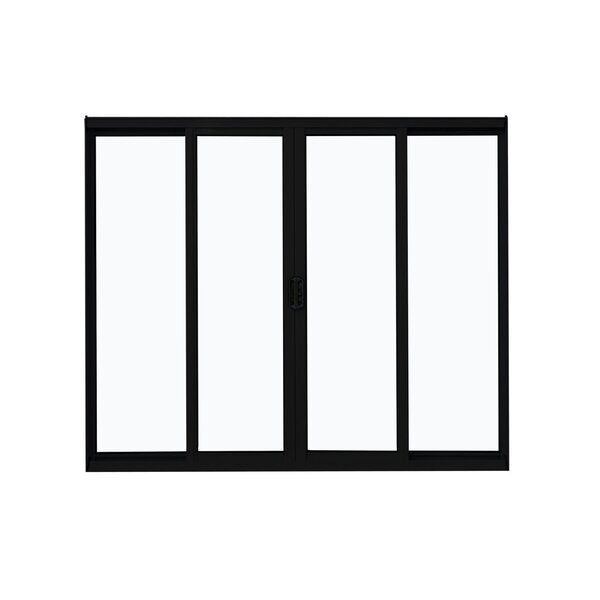 Janela De Alumínio 100x120cm 4 Folhas Fortline Atlântica Preto