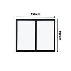 Janela De Alumínio 100x150cm 2 Folhas Fortline Atlântica Preto