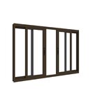 Janela De Alumínio 100x200cm 4 Folhas Com Fecho Embutido Bran