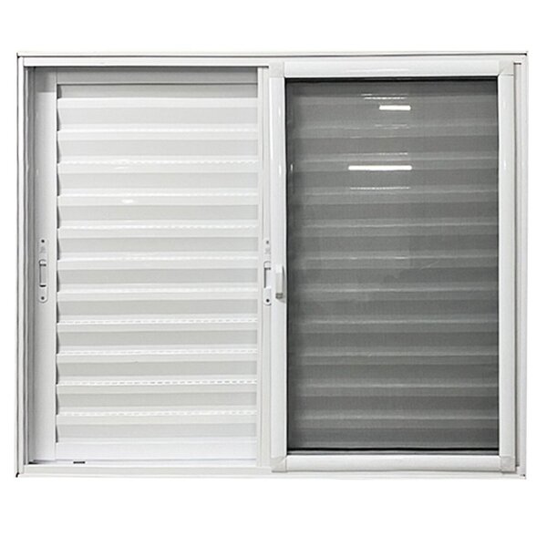 Janela De Alumínio  Veneziana 3 Folhas Com Tela Mosquiteira