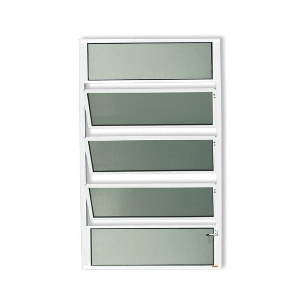 Janela De Alumínio Basculante 100x100cm Vidro Mini Boreal Plu