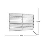 Janela De Alumínio Basculante 100x120cm 2 Secções 5 Básculas