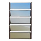 Janela De Alumínio Basculante 100x80cm Vidro Espelhado Master