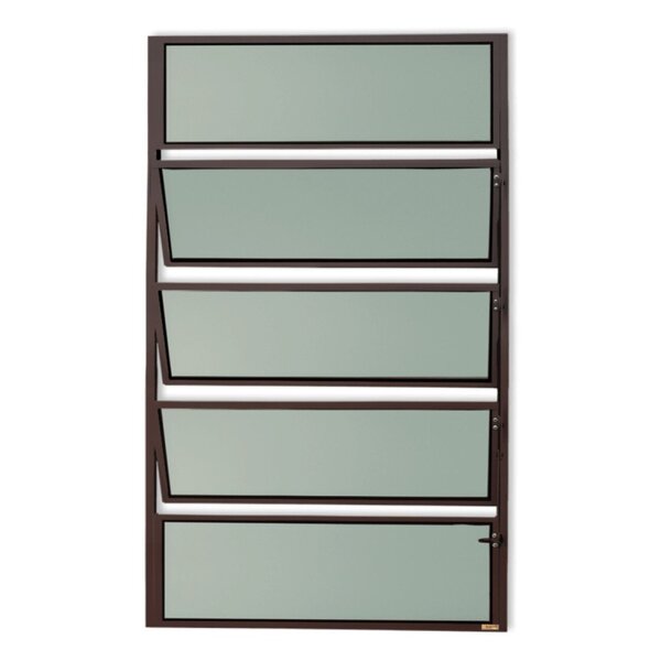 Janela De Alumínio Basculante 100x80cm Vidro Mini Boreal Mast