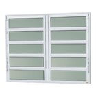 Janela De Alumínio Basculante 2 Seções 100x150cm Vidro Mini B