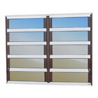 Janela De Alumínio Basculante 2 Seções 100x240cm Vidro Espelh