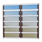 Janela De Alumínio Basculante 2 Seções 120x120cm Vidro Espelh