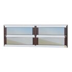 Janela De Alumínio Basculante 2 Seções 40x240cm Vidro Espelha