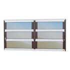 Janela De Alumínio Basculante 2 Seções 60x200cm Vidro Espelha