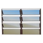 Janela De Alumínio Basculante 2 Seções 80x150cm Vidro Espelha