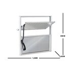 Janela De Alumínio Basculante 40x100cm 1 Secção 2 Básculas Ec