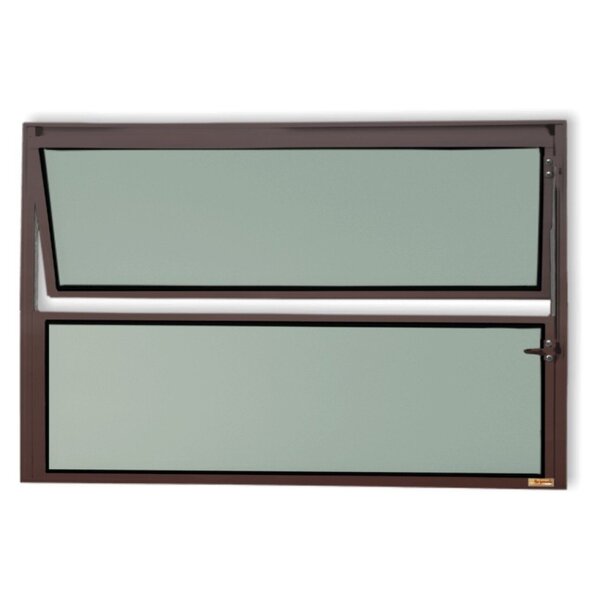 Janela De Alumínio Basculante 40x100cm Vidro Mini Boreal Mast