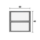 Janela De Alumínio Basculante 40x60cm Hale Esquadrias Prata