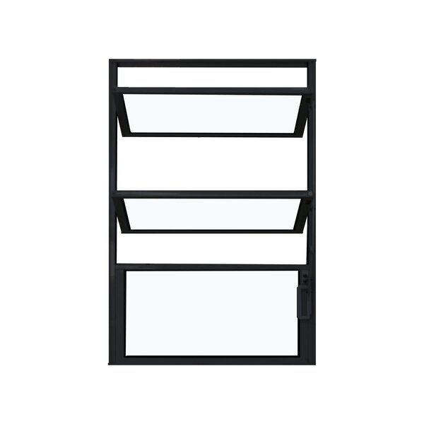 Janela De Alumínio Basculante 60x40cm Fortline Atlântica Preto