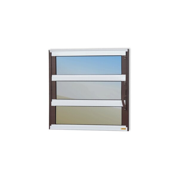 Janela De Alumínio Basculante 60x60cm Vidro Espelhado Elite B