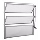 Janela De Alumínio Basculante 60x80cm 3 Folhas 1 Fixa Com Vid