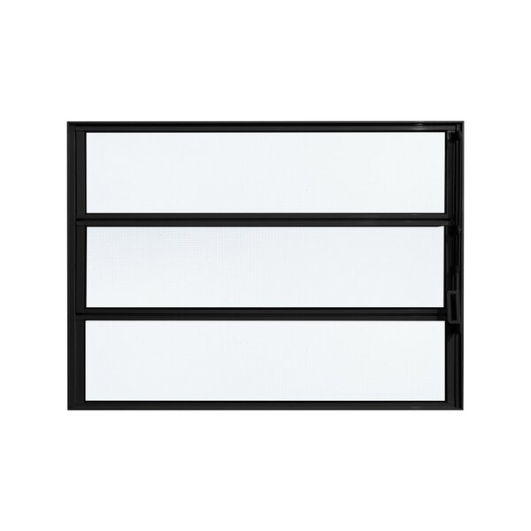 Janela De Alumínio Basculante 60x80cm Fortline Atlântica Preto