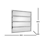 Janela De Alumínio Basculante 80x80cm 1 Secção 4 Básculas Eco