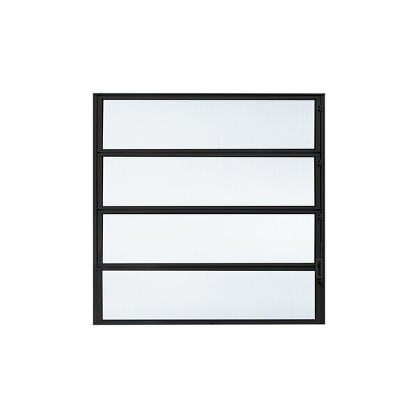 Janela De Alumínio Basculante 80x80cm Fortline Atlântica Preta