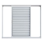 Janela De Alumínio Branco Veneziana De Correr 3 Folhas Móveis