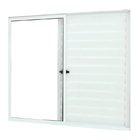 Janela De Alumínio Branco Veneziana De Correr 3 Folhas Sem Gr