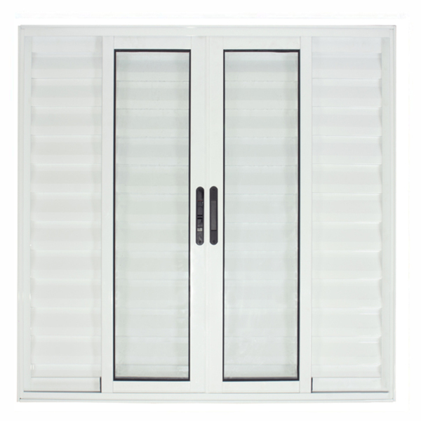 Janela De Alumínio Branco Veneziana De Correr 6 Folhas Suprem