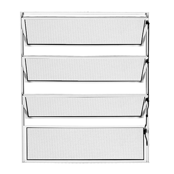 Janela De Alumínio Branco Vitro Basculante Atlântica Fortline