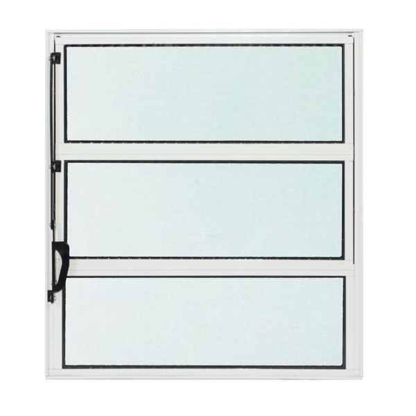 Janela De Alumínio Branco Vitro Basculante Cmc Modular - 0.80