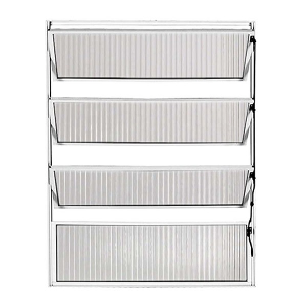 Janela De Alumínio Branco Vitro Basculante Hale Esquadrias -