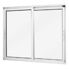 Janela De Alumínio Branco Vitro De Correr 2 Folhas Móveis Sem