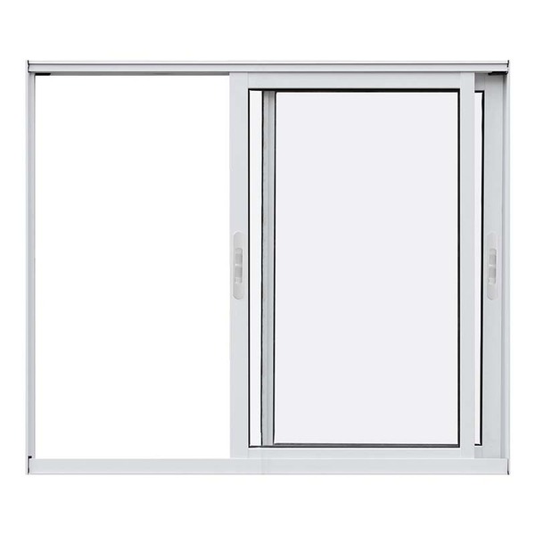 Janela De Alumínio Branco Vitro De Correr 2 Folhas Móveis Sem